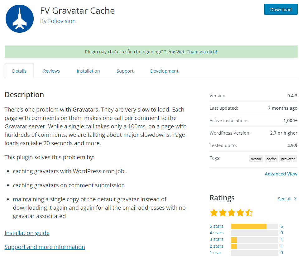 FV Gravatar Cache