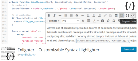 EnlighterJS Syntax Highlighter