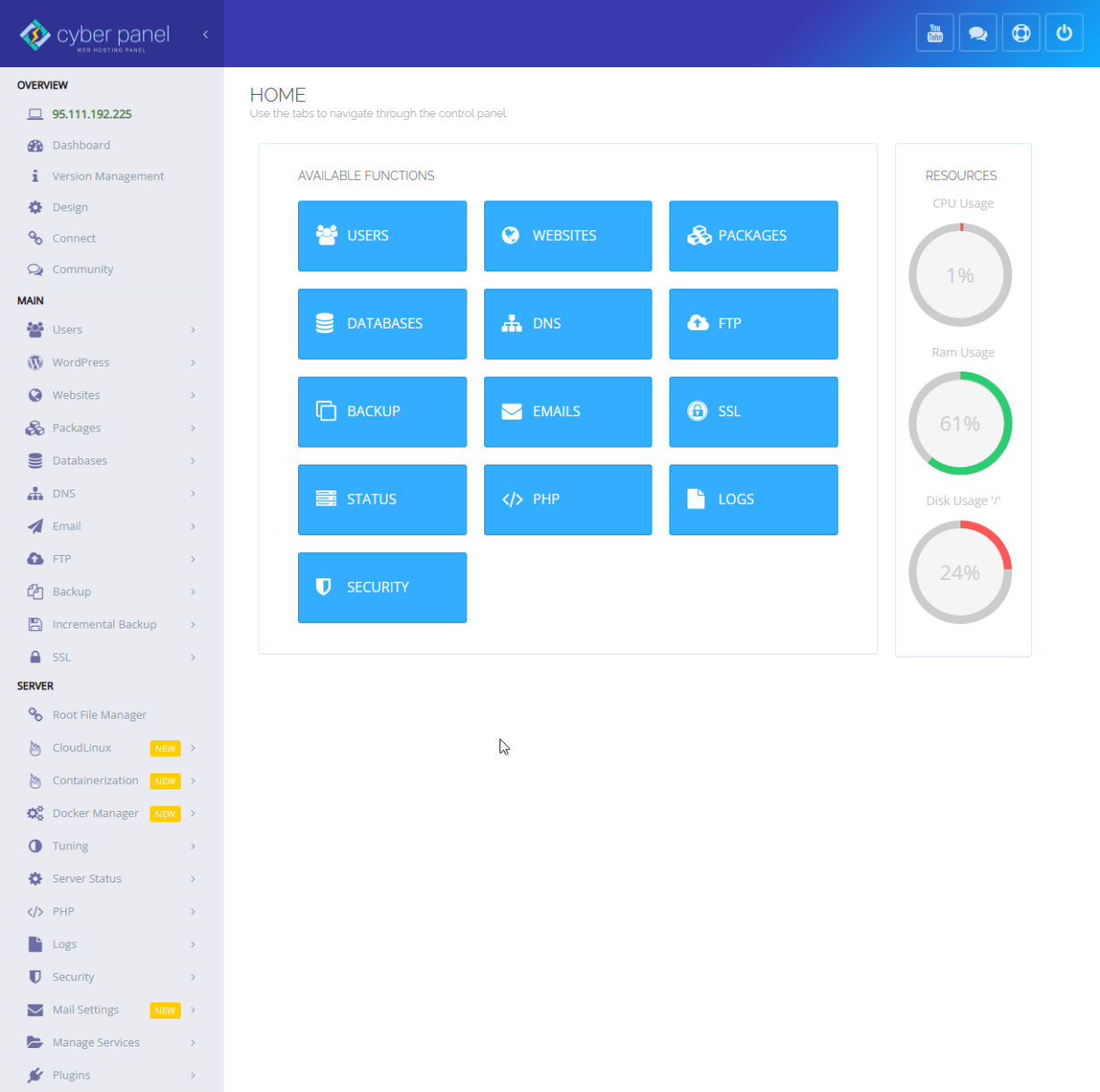 cyberpanel – litespeed web server