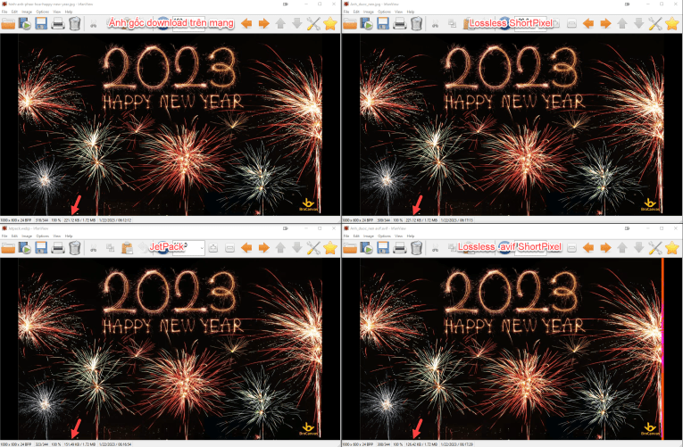 So sánh 4 kiểu nén ảnh