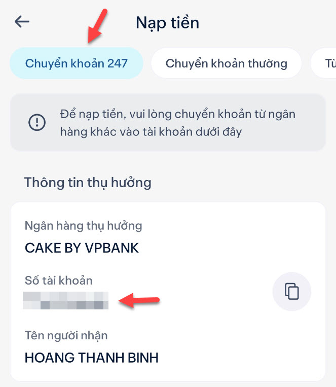 Đăng Kí Thẻ ảo Với Cake By Vpbank