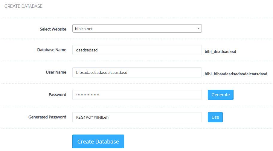 CREATE DATABASE