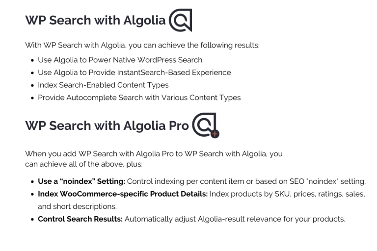 WP Search with Algolia Pro