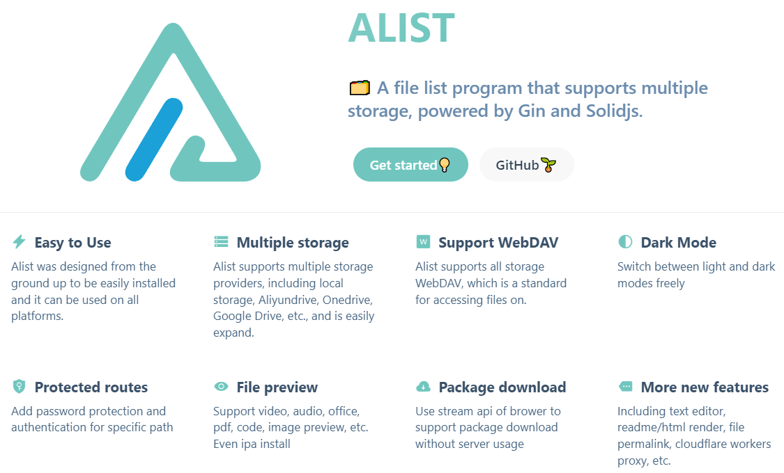 Alist – A file list program that supports multiple storage – Tuyệt vời