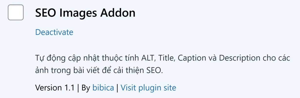 SEO Images Addon – Tự động cập nhập thuộc tính cho ảnh để cải thiện SEO